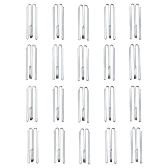 IKEA RIKTIG/SYRLIG Curtain hook20 pack with Curtain ring with hook and clips, white, 38 mm