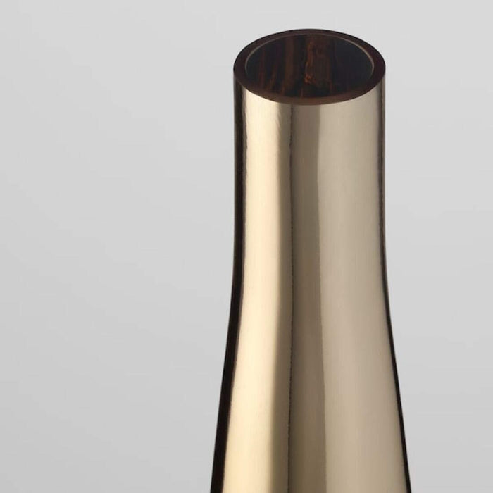 IKEA SMYCKA Artificial bouquet, in/outdoor green, 31 cm with UPPGJORD Vase, brass-colour21 cm