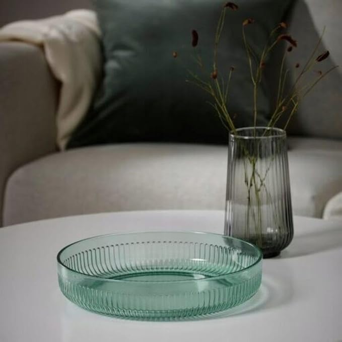 IKEA GRADVIS Decorative Bowl, 28 cm, Green with Vase, grey19 cm