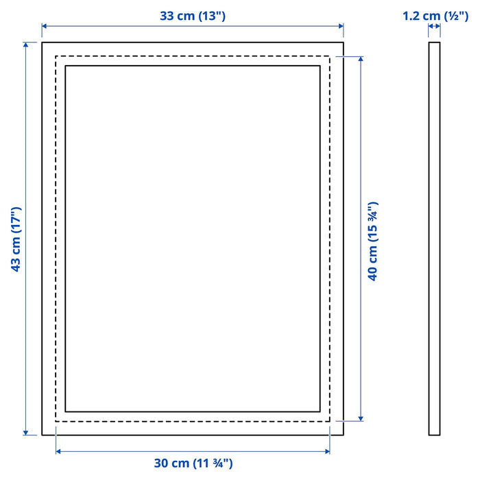 IKEA Wall decoration, green with  Frame, black, 30x40 cm