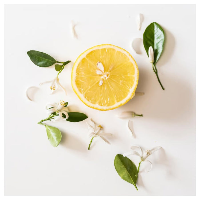 IKEA Decoration, leaf, yellow, 22x16 cm with Scented potpourri, Citrus flower yellow, 60 g