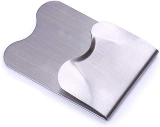 Metallic object with a textured surface on a white background