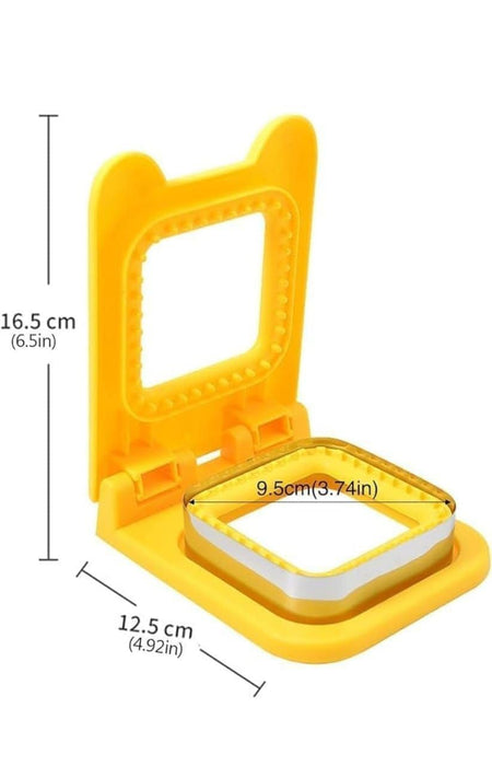 Digital Shoppy Creative Breakfast Making Sandwich Cutter Hemming Square Sandwich Kitchen Gadgets, yellow
