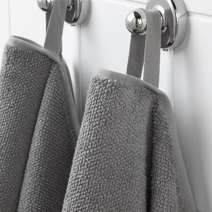 IKEA Home & Patio Set - LUNGÖN Privacy Screen (140x80x40 cm, Off-White) & VIKFJÄRD Textured Washcloths (30x30 cm, Grey)