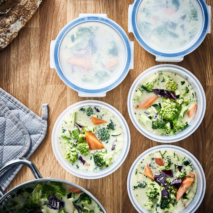 IKEA 365+ Food Container Set: Square & Round 750ml Plastic Sets (6-Pieces)