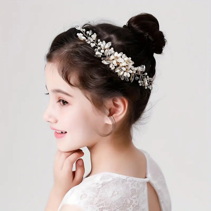 Digital Shoppy Silver Bridal Hair Comb – Handmade Diamond-Studded Headpiece