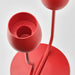 Abstract red IKEA SILVERPÄRON candlestick – dual curved stems with cup-like holders on circular base – 20574988