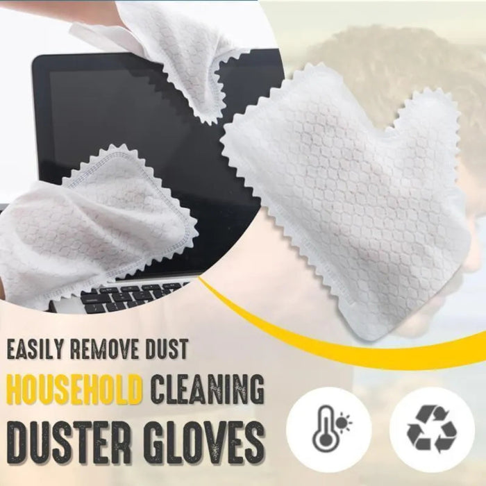 Non-woven electrostatic dust removal gloves for cleaning glass and mirrors