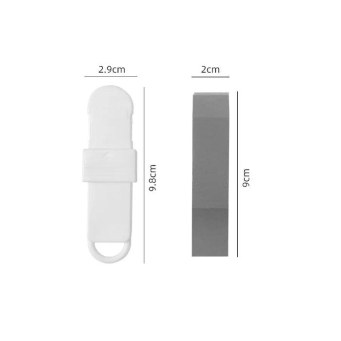 Measurement chart comparing a white band and a gray band on a white background