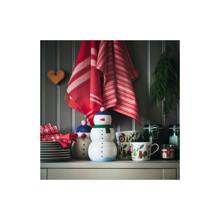 IKEA VINTERFINT Tin with lid, set of 3, snowman