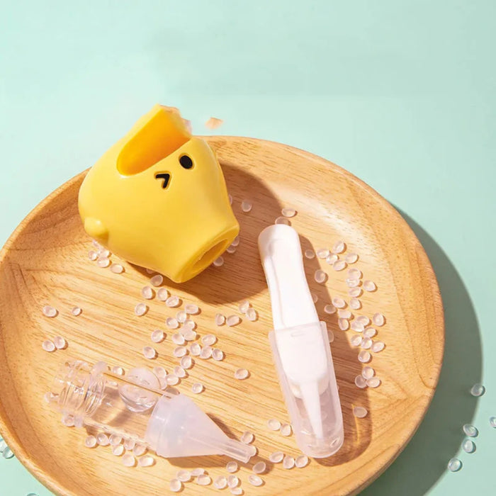 Digital Shoppy Baby Nasal Aspirator Set – Anti-Backflow with Soft Duck Tip - Yellow