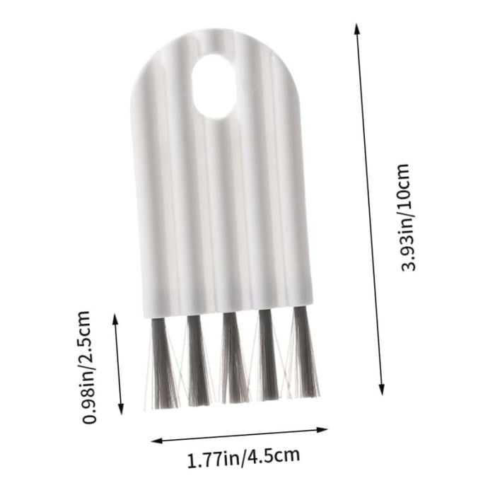 Digital Shoppy Multi-Purpose Cleaning Brush, White Plastic, 5-in-1 Design for Keyboard, Cup Cover, Gaps, Kitchen, Office