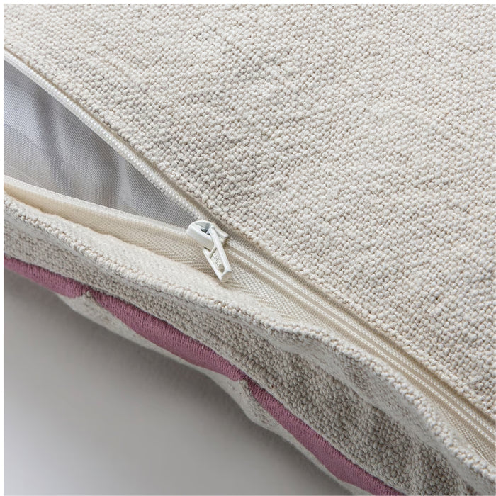 Ikea GOKVÄLLÅ Cushion Cover, White/Pink, 50x50 cm (20x20) with Washcloth, White, 30x30 cm