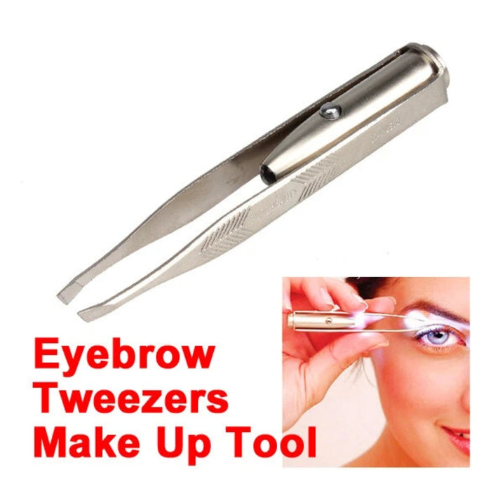 Digital Shoppy LED Precision Beauty Tweezers – Stainless Steel Grooming Tool