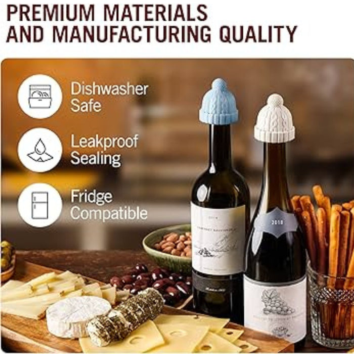 Digital Shoppy Creative silicone glass bottle stopper Blue