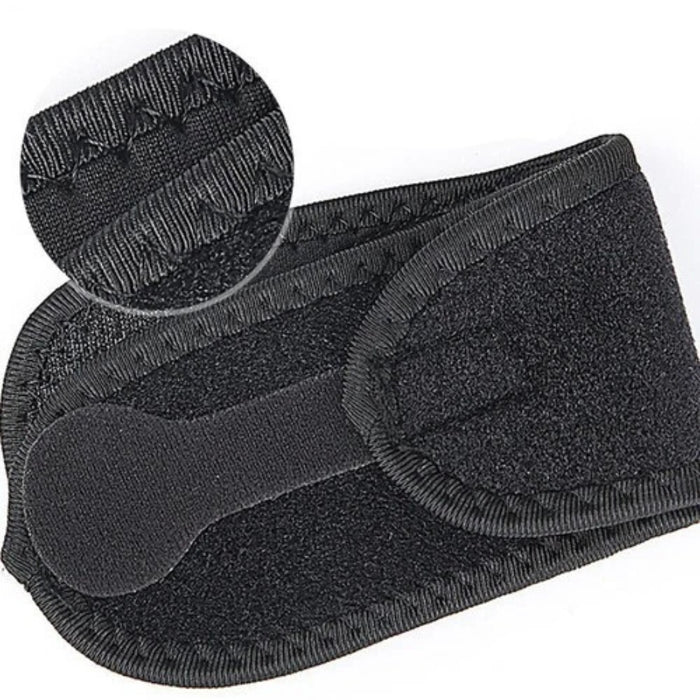 Digital Shoppy Wrist Compression Strap & Wrap — Black with Centre Hole | Adjustable Brace for Support & Recovery