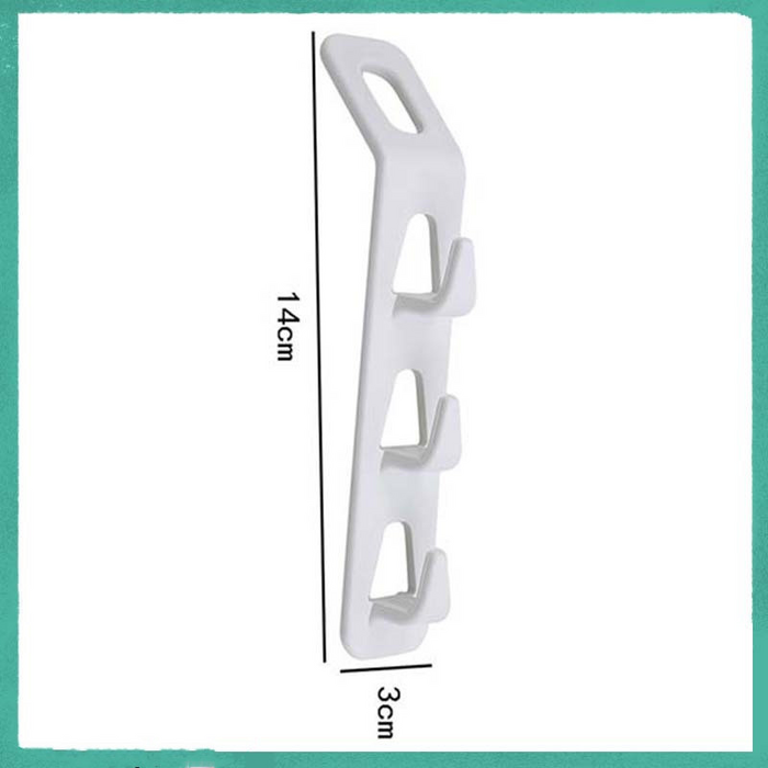 measurements of Digital Shoppy Hanger Hooks, White - Pack of 4
