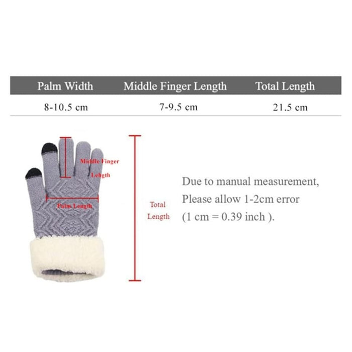 Digital Shoppy Winter Knitted Gloves, Purple | Touchscreen-Friendly & Fleece-Lined