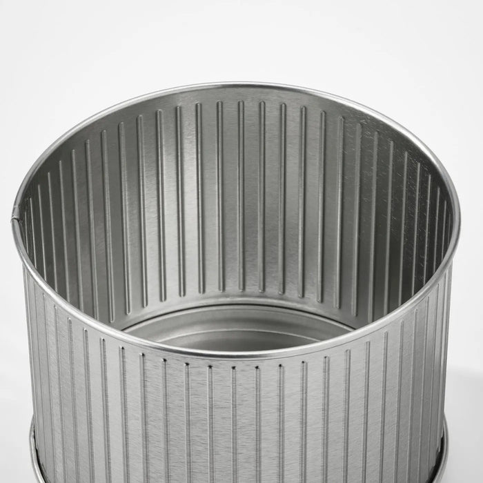 IKEA BETTHAJ tin with lid, for coffee/tea/silver-colour, 0.6 l with Coffee measuring scoop, stainless steel