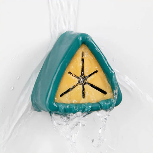 Triangular warning sign with a star symbol in water