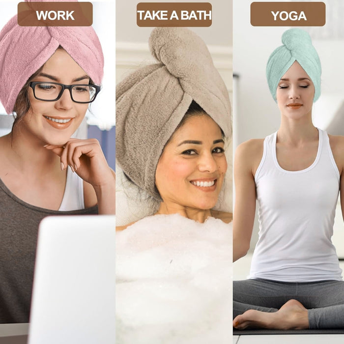 Digital Shoppy Hair Dryer Cap – Light Purple, Women's Microfiber Towel Wrap