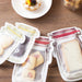Digital Shoppy reusable snack bags – tabletop display with cookies, berries, bread in mason jar-style pouches