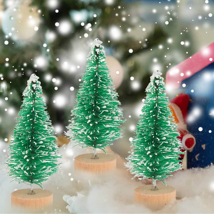 Digital Shoppy Mini Cedar Christmas Tree – 4-Pack Tabletop Ornaments