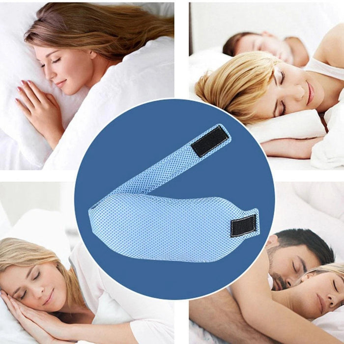 Digital Shoppy Anti-Snoring Chin Strap, Blue – Breathable Neck Support