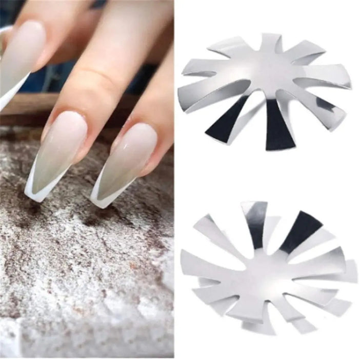 Professional French manicure stencil for nail shaping