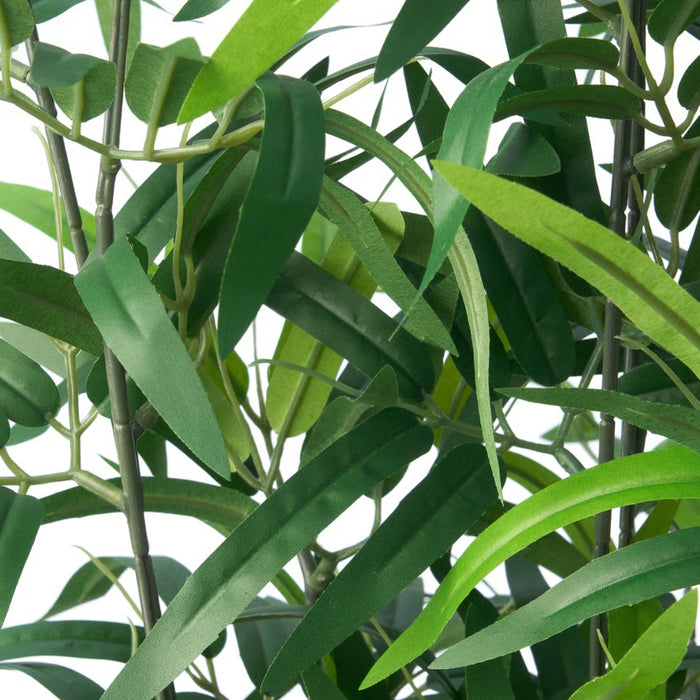 Ikea FEJKA Artificial Potted Plant, in/Outdoor Bamboo, 23 cm (9 ") with Artificial Potted Plant with Pot, in/Outdoor White/Green, 6 cm