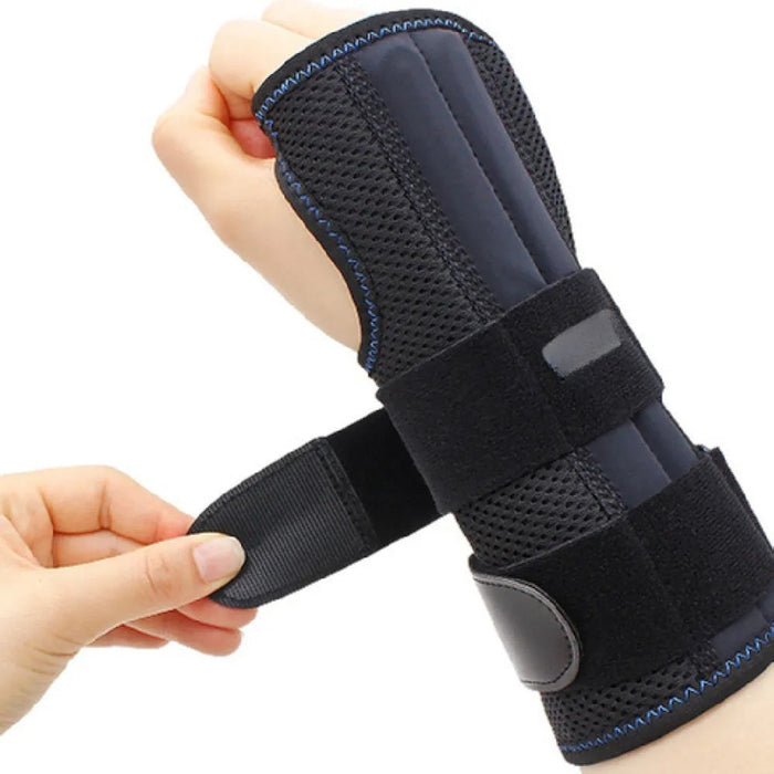 Digital Shoppy Steel Plate Wrist Support, Black - Adjustable Brace for Sports, Gym