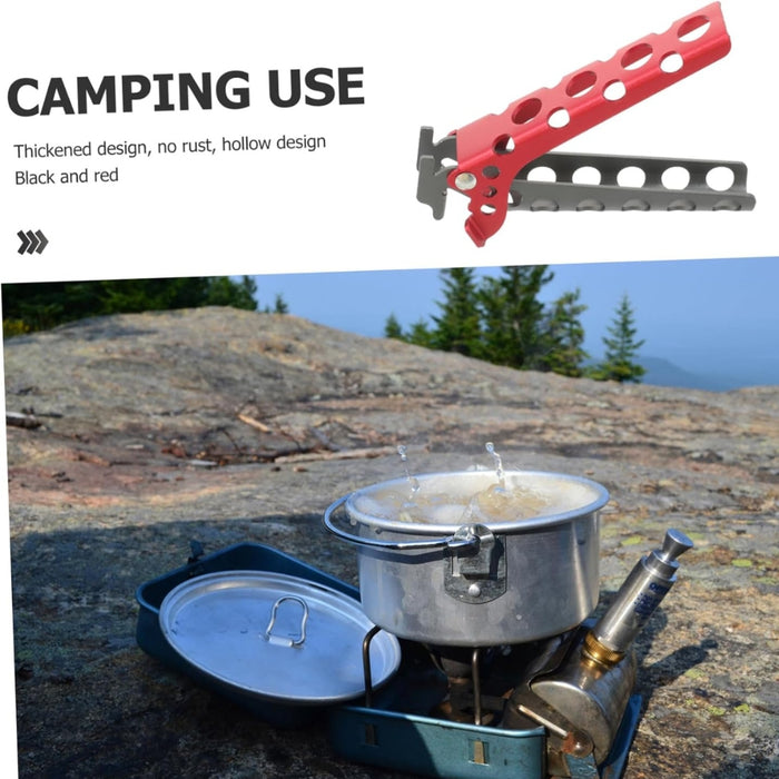 Digital Shoppy Aluminum Pot Gripper, red – Anti-Scald, Non-Slip | In/Outdoor Cooking