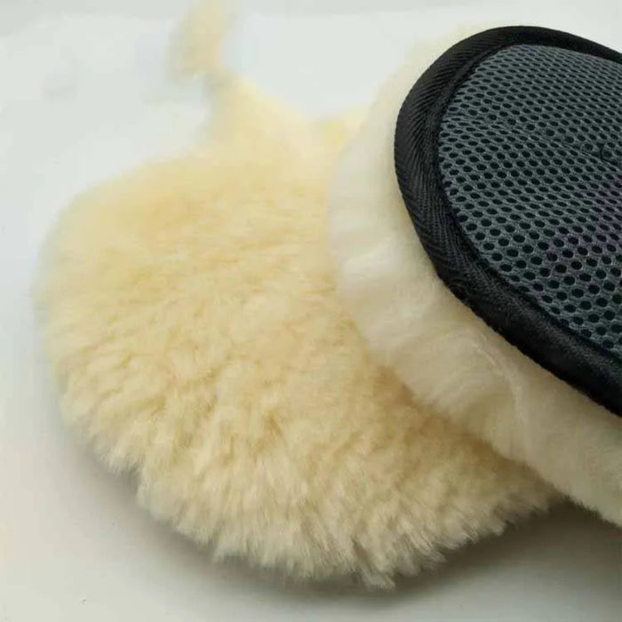 Soft wool gloves for car washing and motorcycle care