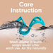 Digital Shoppy turquoise nasal dilator shown in water with cleaning instructions