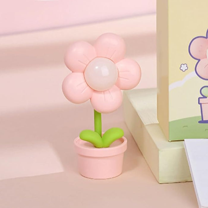 Digital Shoppy Mini Flower Night Lamp, Pink - Cute Bedside & Ambient Decor Light