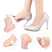 Digital Shoppy cushioned adhesive pads shown with high‑heeled shoes and close‑up placement views