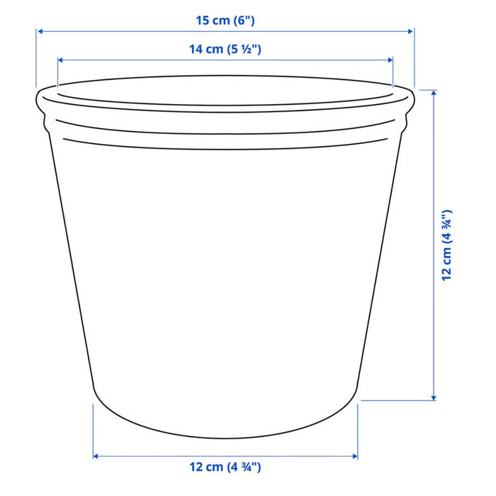IKEA KÖRSBÄRSBJÖRK Plant pot, light grey-beige, 12 cm (4 ¾ ")