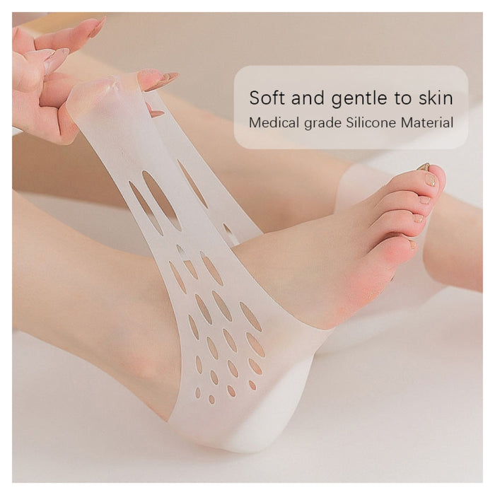 Digital Shoppy Unisex Silicone Invisible Height Increase Insoles, white, 1 pair