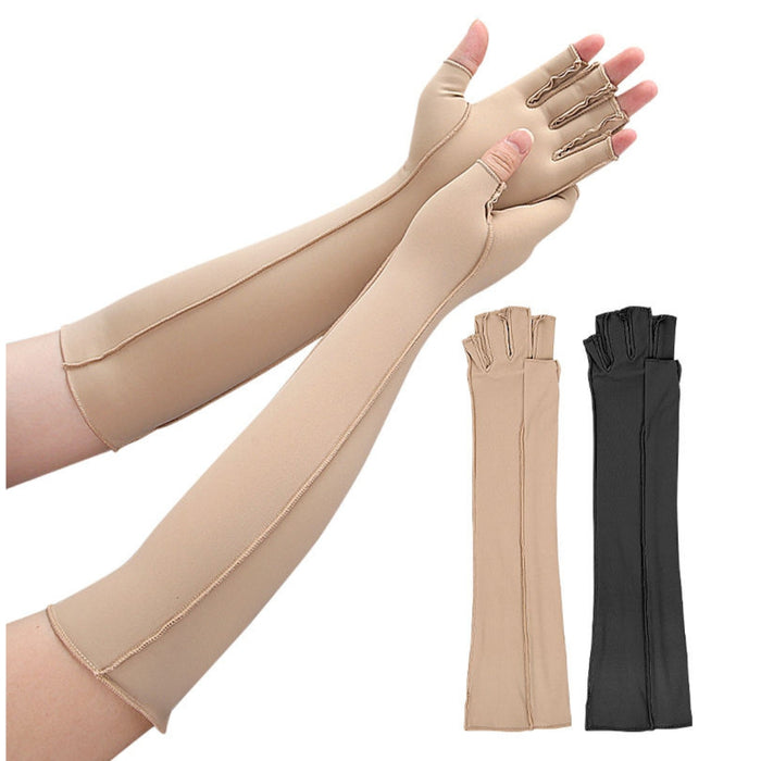 Digital Shoppy Arthritis Compression Gloves Outside Seams Fingerless Compression Gloves for Women Men Carpal Tunnel Swelling