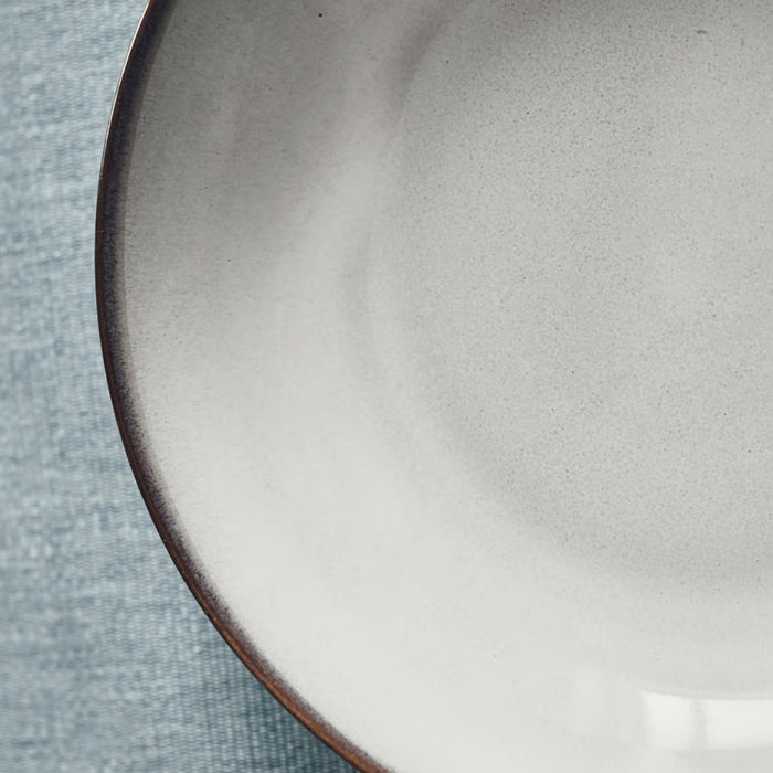 IKEA GLADELIG Deep plate, grey, 21 cm (8 ½ ")  (Pack of 1)