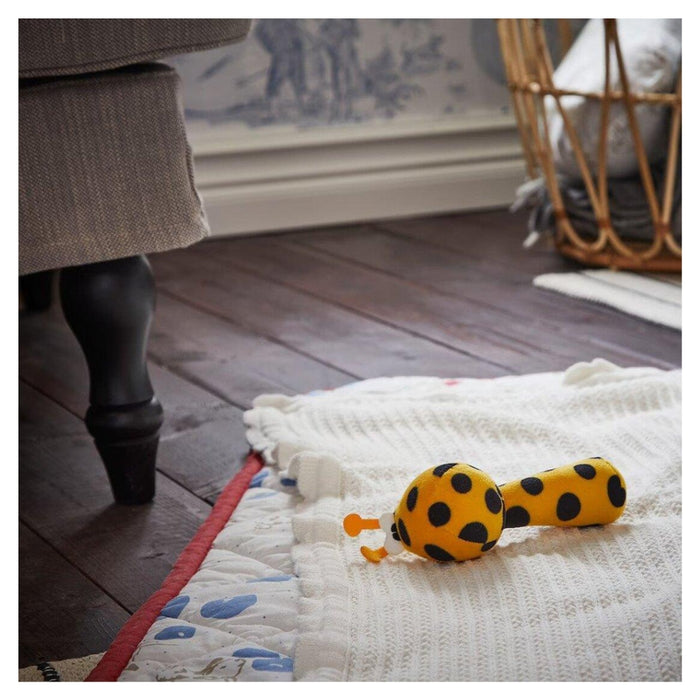 IKEA VÄDRA Cover for Baby Care mat, White/Terry, 48x74 cm (18 7/8x29 1/8 ") with Rattle, Multicolour/Yellow
