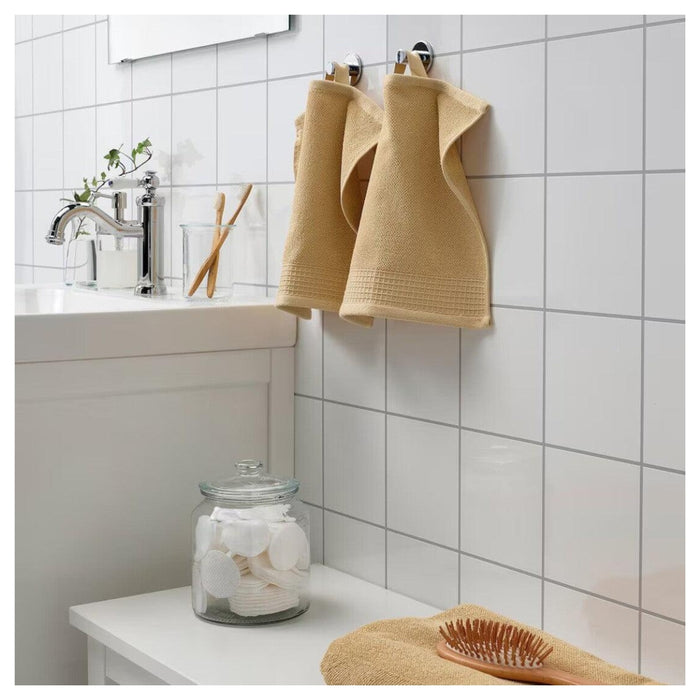 IKEA TÅNGMÄRLA 12-Piece Cutlery Set — Dark Grey-Blue with VINARN Washcloth, Light yellow, 30x30 cm (12x12 ") Pack of 2