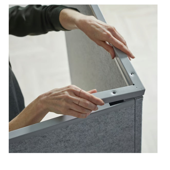 IKEA SIDORNA Room Divider Set, Grey, 80x150 cm (Includes 2 Screens, 2 Legs & 2 Connectors)