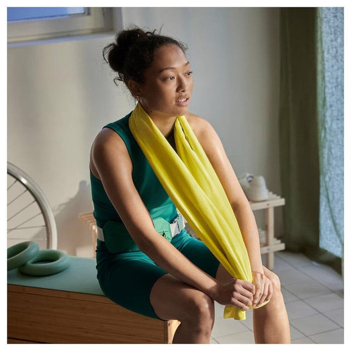IKEA DAJLIEN Hand Towel Yellow 30x50 cm 2 Pack with DAJLIEN Bath Towel Yellow 70x140 cm