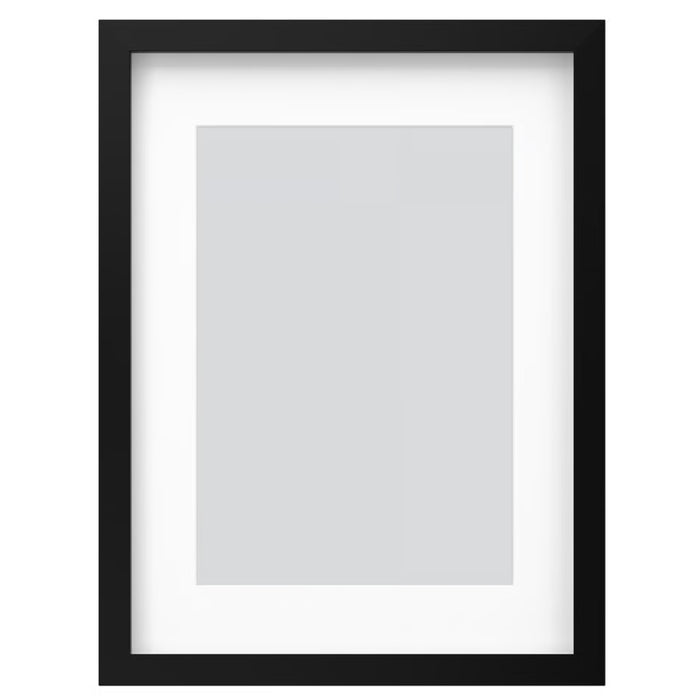 IKEA RÖDALM/RUNDOXEL Frame, black, 30x40 cm with Mirror, white, 30x40 cm