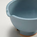 A blue speckled mixing bowl with an orange base and a pouring spout, designed for effortless whisking and mixing. Stylish and practical for kitchen use.- 90607438