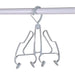 Metal clip with multiple hooks on a white background