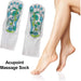 Digital Shoppy reflexology socks – labeled “Acupoint Massage Sock” with foot diagram for wellness therapy