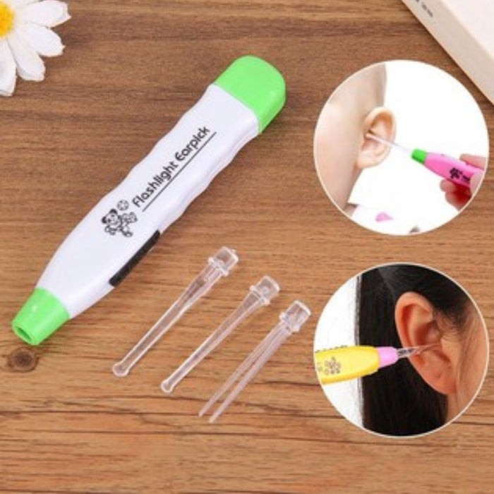 Digital Shoppy LED Light Ear Pick Wax Remover Cleaner Curette Tool (Random Colour)