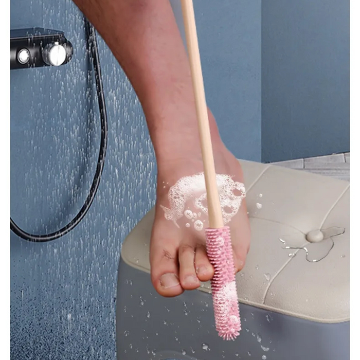 Digital Shoppy Toe Seam Foot Brush, 40cm– Soft Silicone Cleaner for Dead Skin